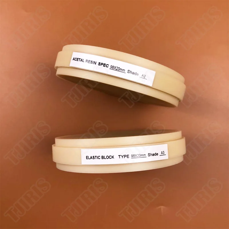 1pcs Pink Flexible PMMA Disk 98*10mm-30mm For CAD/CAM Dental Lab Partial Denture Material Modeling Open System Acetal Blocks