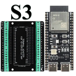 ESP32-S3 Development Boards with Expansion Adapter Kit 2.4G Wifi BT Module ESP32-S3 N8R2 N16R8 44Pin Type-C ESP32 S3