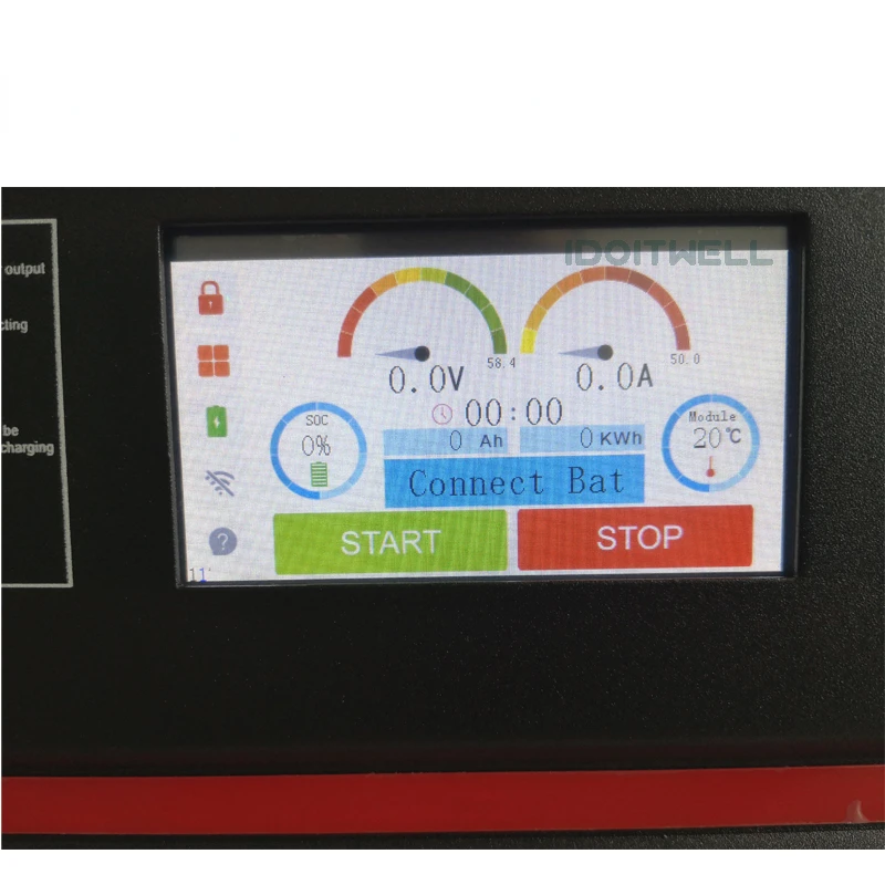 Professional industry high power battery charger 200V 100A Intelligent LCD touch screen adjustable Automatic batteries charger