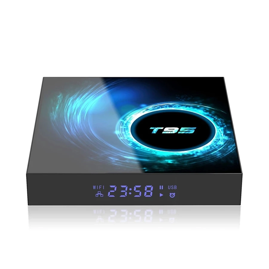 T95 Tv Box Nieuwste Smart Android 10.0 6K 2.4G & 5G Wifi 3d Stem 64G 4K Quad Snelle Core Set-Top Box Ondersteuning Voor Meerdere Mediaspeler