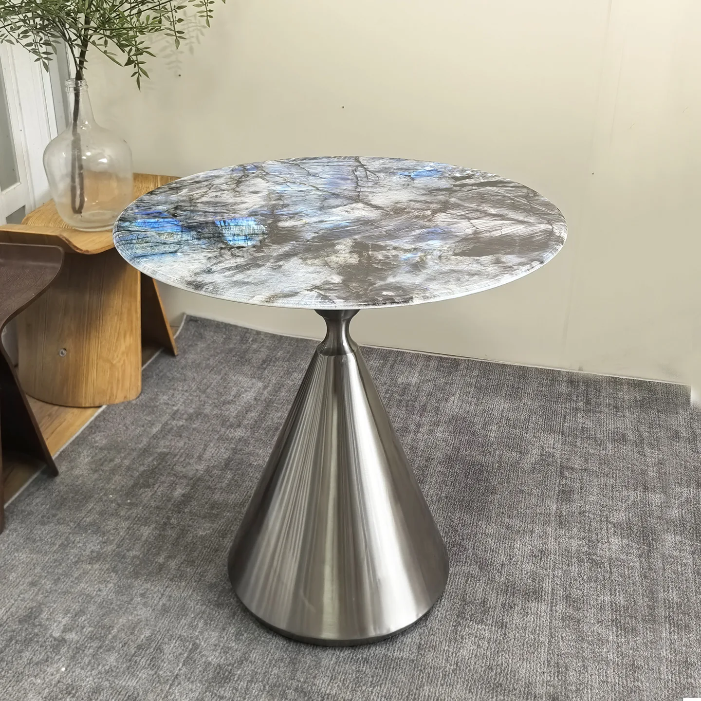 

-A Light Luxury Marble Coffee Table Set with Combination Design Living Room Furniture%