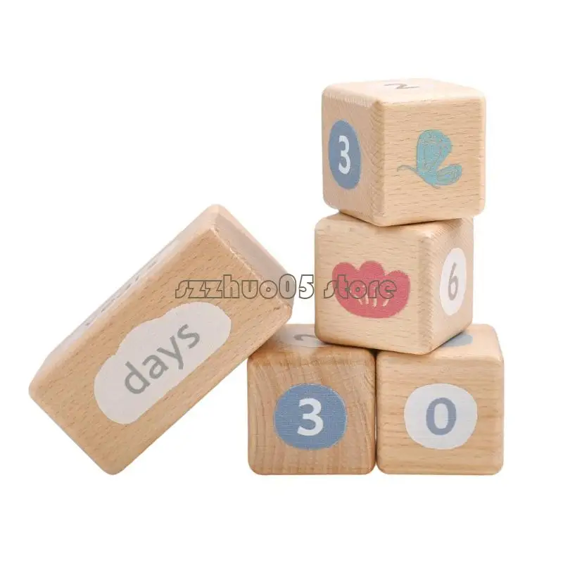 

M3GE Baby Growth Photo Props Handcrafted Smooth Surfaces Portable