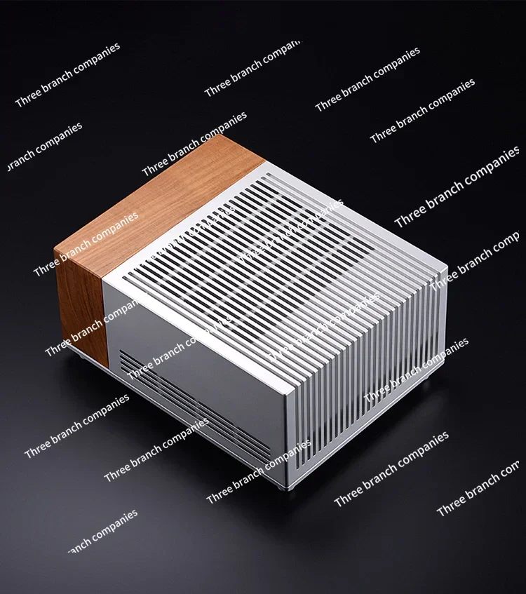 

All-aluminum solid wood 1U integrated display ITX chassis HTPC horizontal cnc compact computer chassis