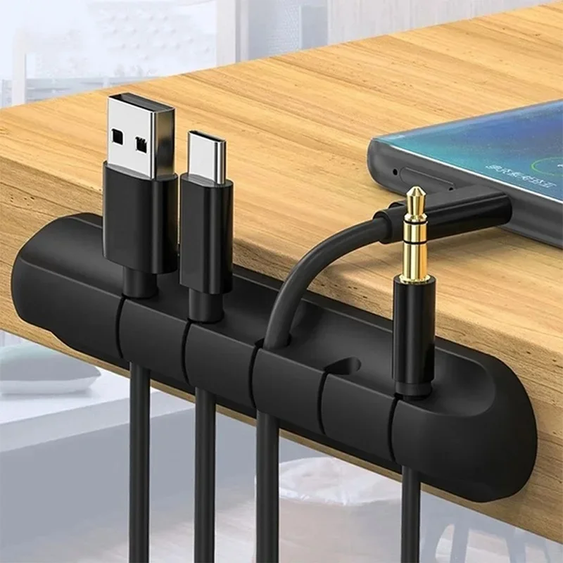 3/5/7 Hole Data Cable Organizer Desktop Cable Clip Charging Cable Storage Protector Mouse Cable Headphones Winder Fixing Clips
