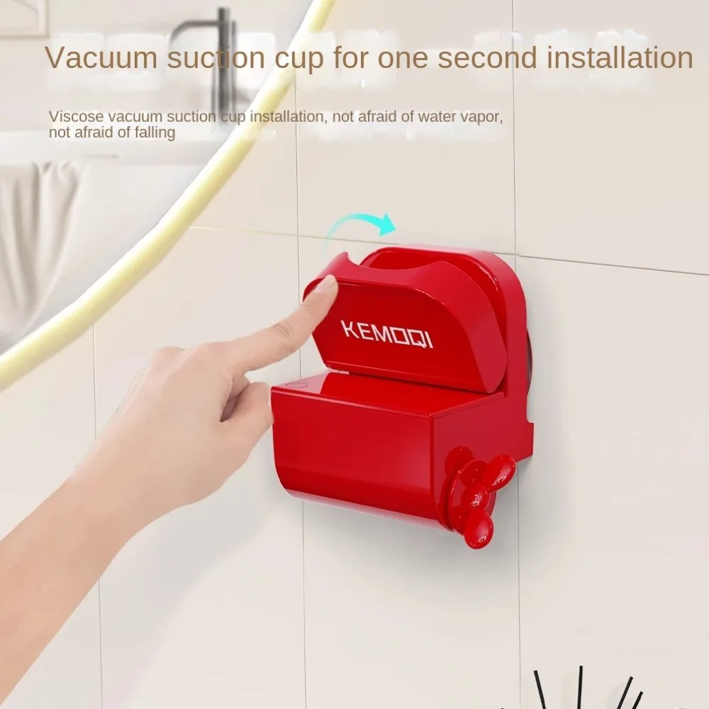 Cute Manual Toothpaste Squeezer Punch-free Suction Cup Toothpaste Holder Cleanser Squeezer Bathroom Accessories