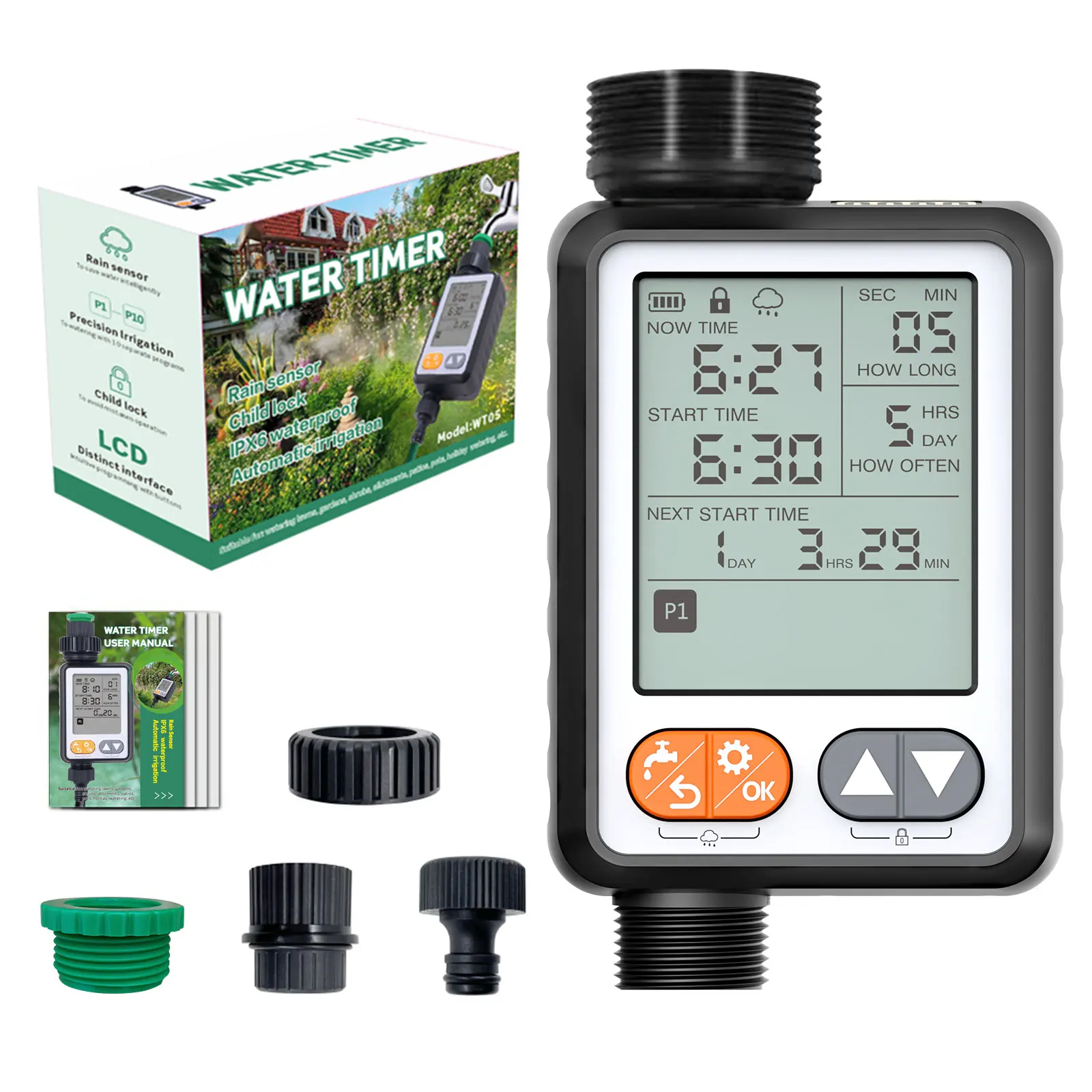 

Умная система капельного орошения: автоматический комплект для полива сада, газона и уличных растений, умный таймер для шланга