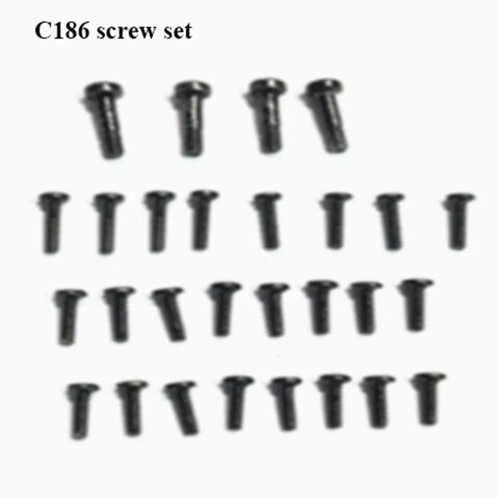 

High Quality Universal C186 Remote Control Parts Black Aircraft Accessories Servo Motor Rotor DIY C186 Screw Set