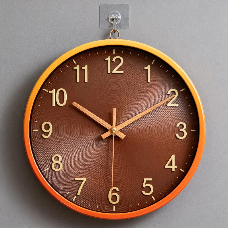 60Cm large modern creative wrought iron simple design bedroom wall clock decoration watch wholesale