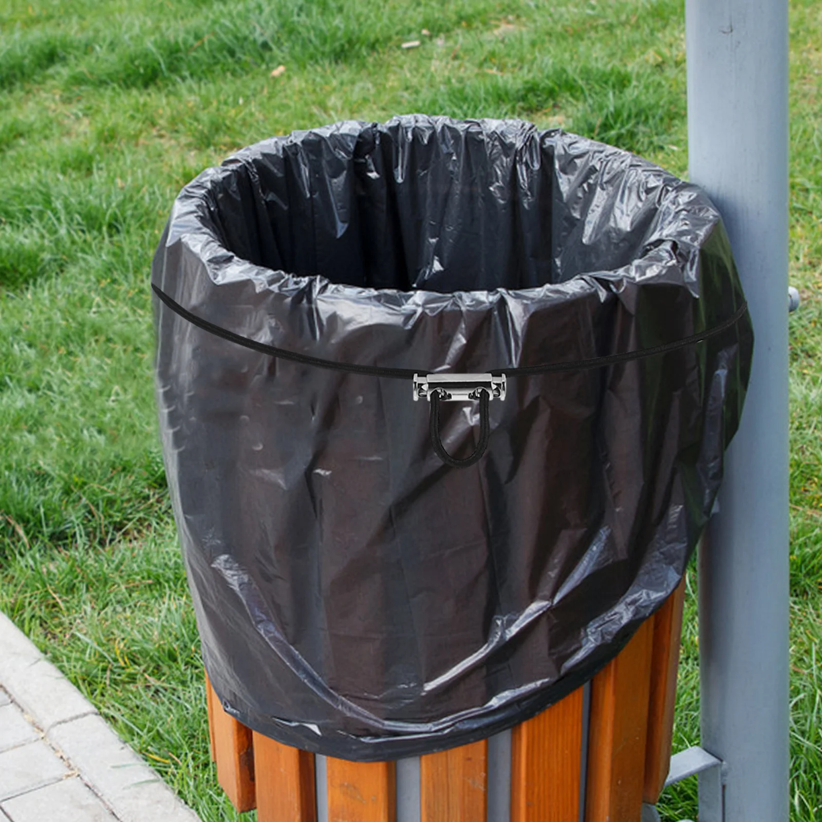 3pcs Elastic Cord For Trash Can Bags Adjustable Rubber Bands Strap Garbage Bin Outdoor Camping Picnic Use Fixed Ropes