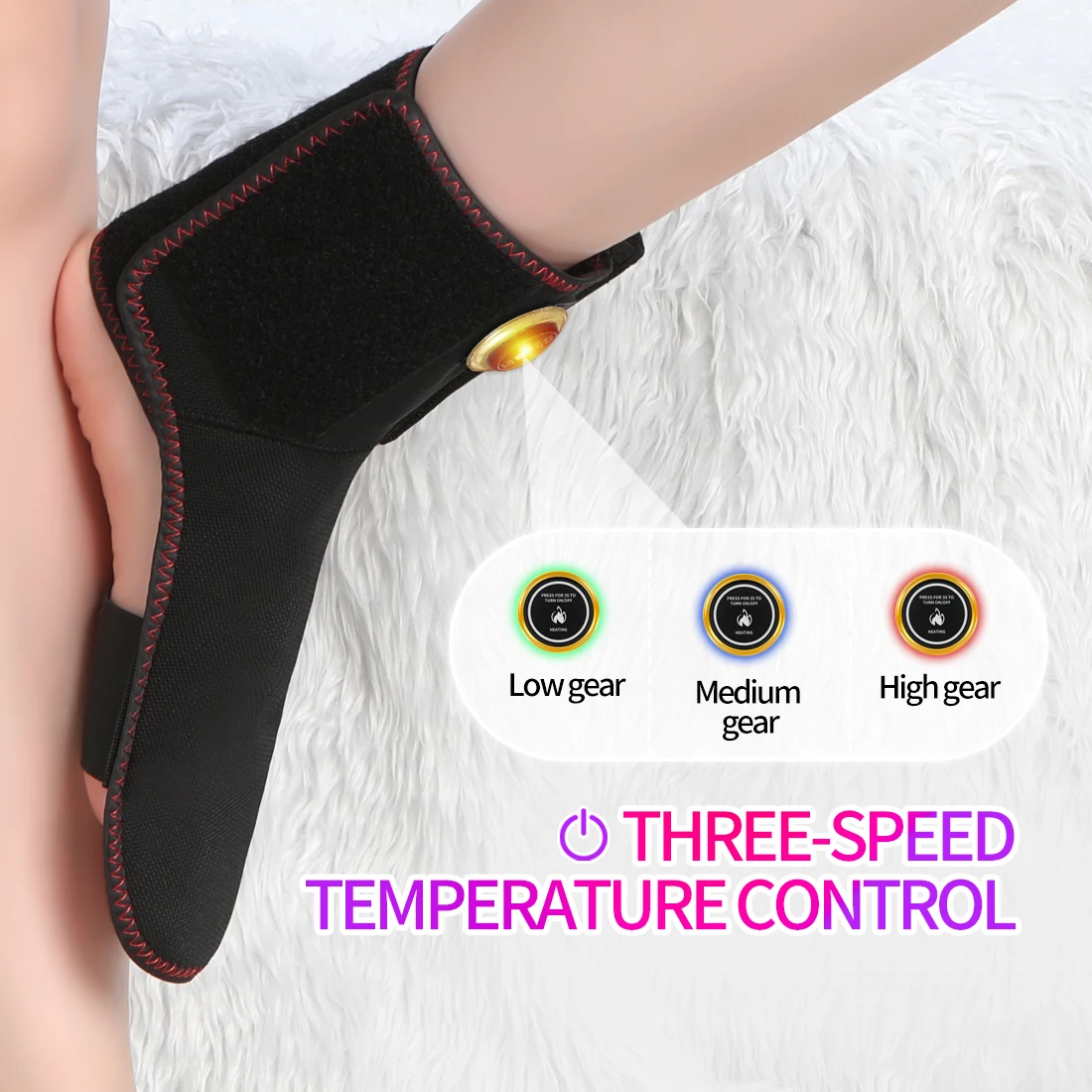 دعامة كاحل كهربائية مدفأة مع 3 - مراجعة Ankle Brace Support وسعره