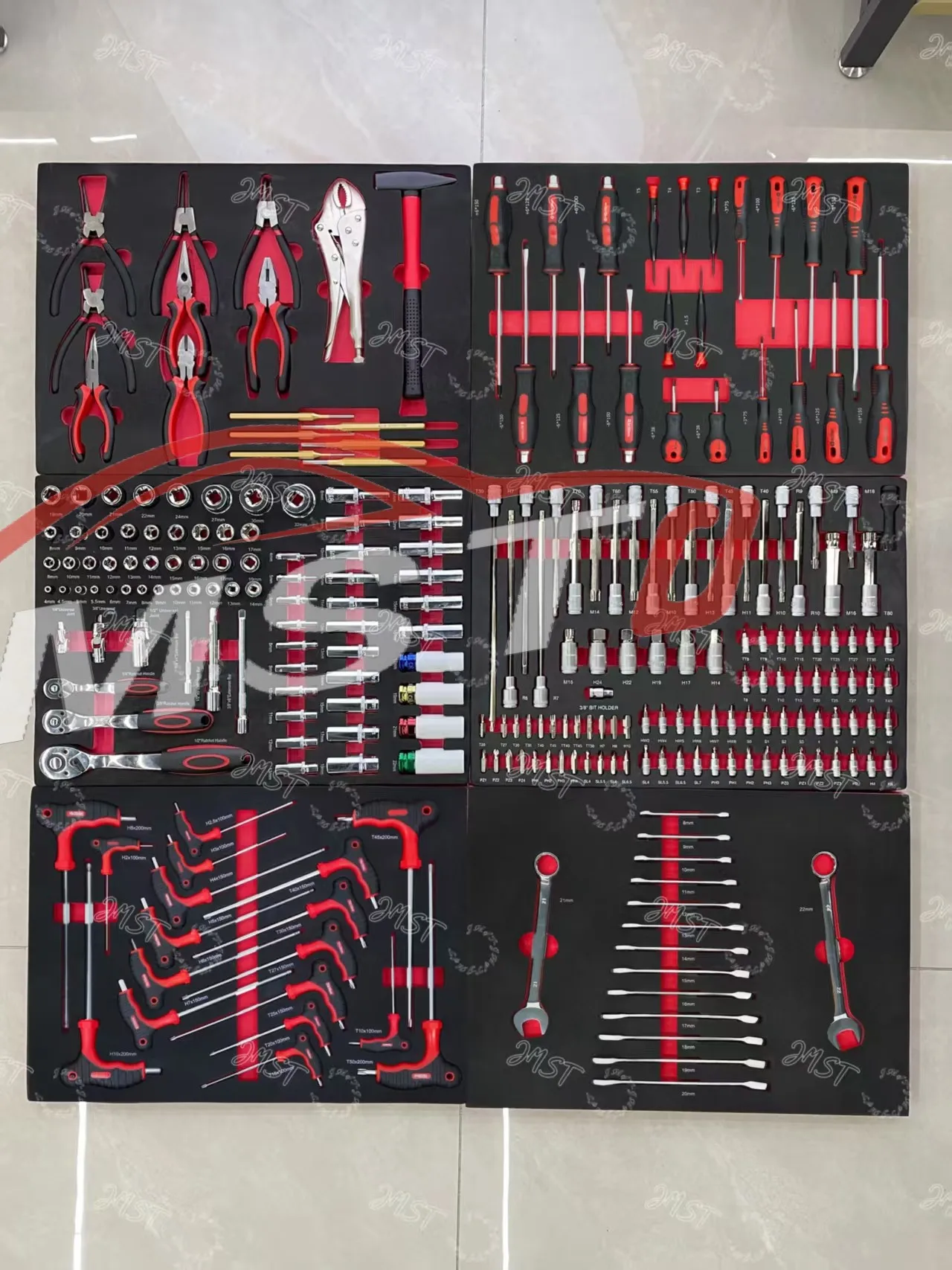 Combination Tool Cabinet Durable SPCC Material Powder Coat Finish European Style 250kg Load Capacity OEM/ODM Available Hot