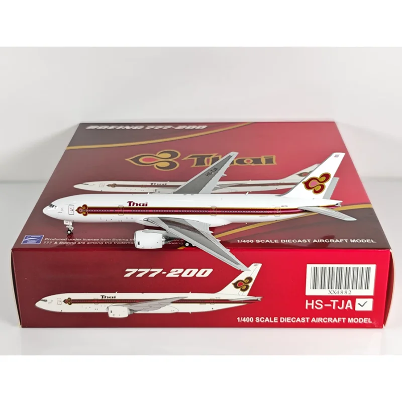 

JC Wings Diecast 1/400 Scale Thai Airways B777-200 HS-TJA Alloy Aircraft Model Collection Decorative Ornaments Gift Toys