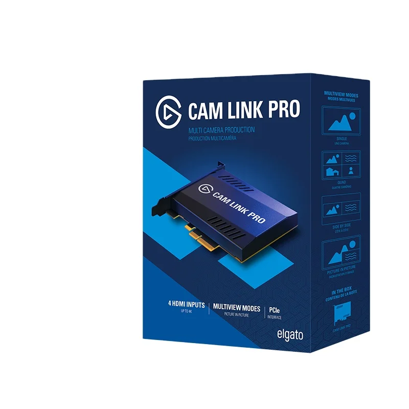 Elgato Cam Link Pro 4-way video capture card, DSLR camera, DV camera, multi camera live recording