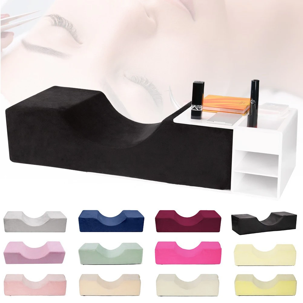 Lash Pillow Neck U-Support Soft Pillow Grafting Eyelashes Memory Foam Eyelash Extension Pillow With Pocket Makeup Salon
