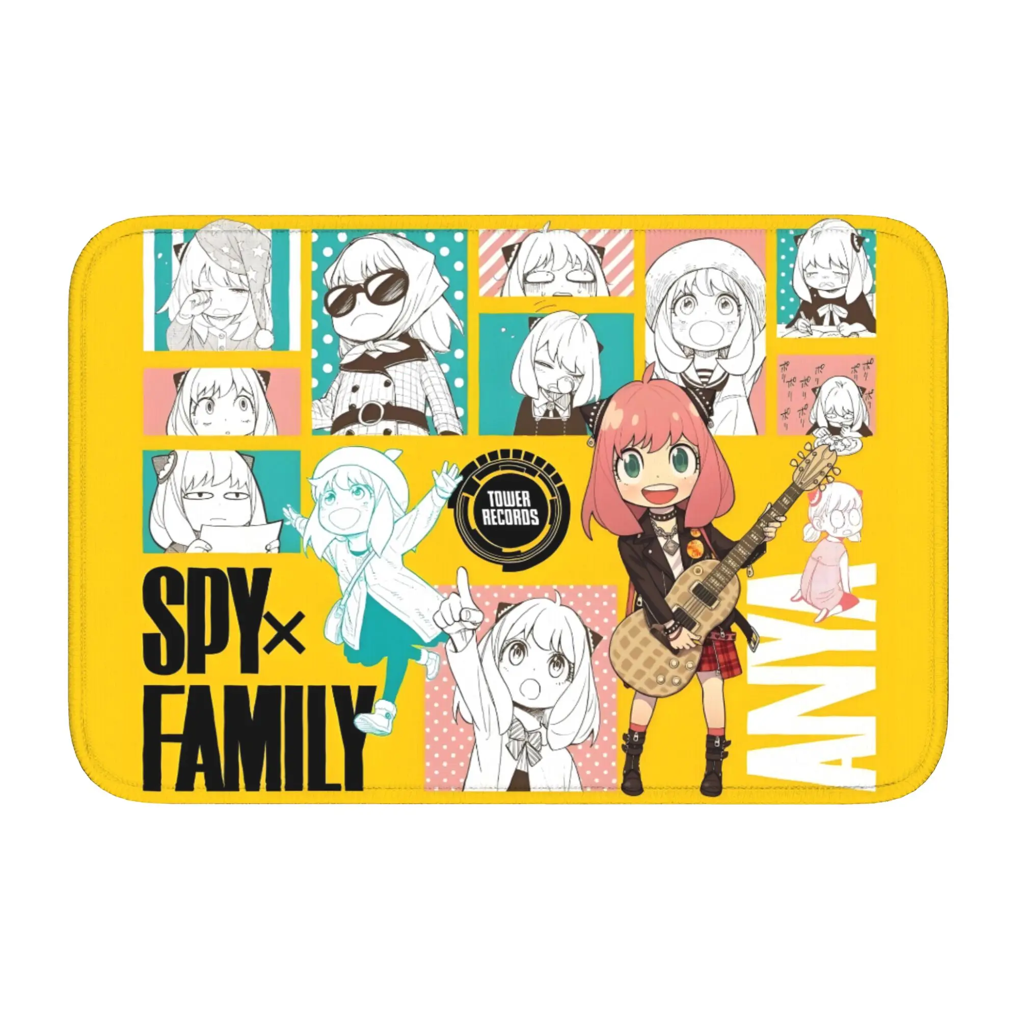 Custom Manga Spy × Family Japane Anime  Doormat Non-Slip Kitchen Bathroom Mat Bedroom Balcony Door Floor Entrance Carpet Rug