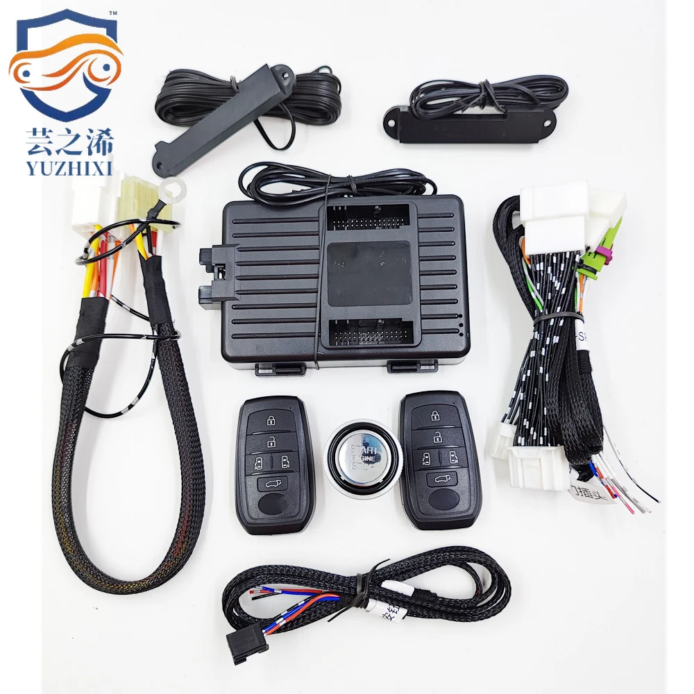 

For Toyota Sienna Add Push Button To Start Stop System and Remote Key Starter Keyless Entry Remote Central Lock Car Accessories