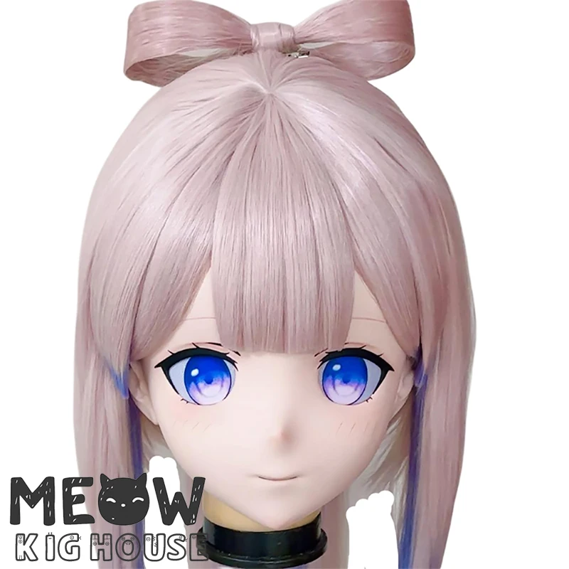 

(MEO520) Customize Handmade Full Head Lockable Crossdress Male to Female Japanese Cartoon Anime Game Character Kigurumi Mask