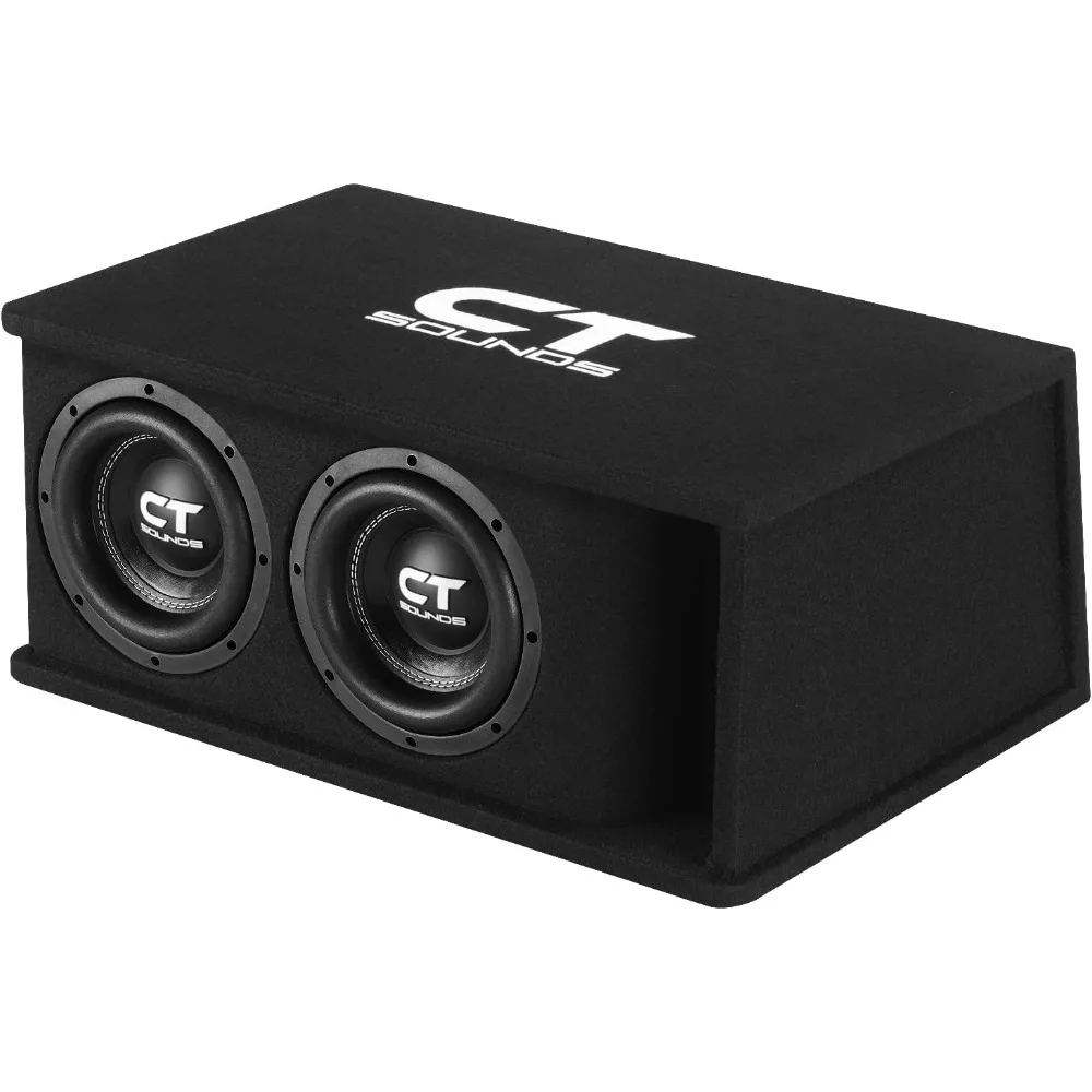 Dual 1600W Loaded Tropo Series Ported Car Subwoofer Box - TROPO-2X8D4