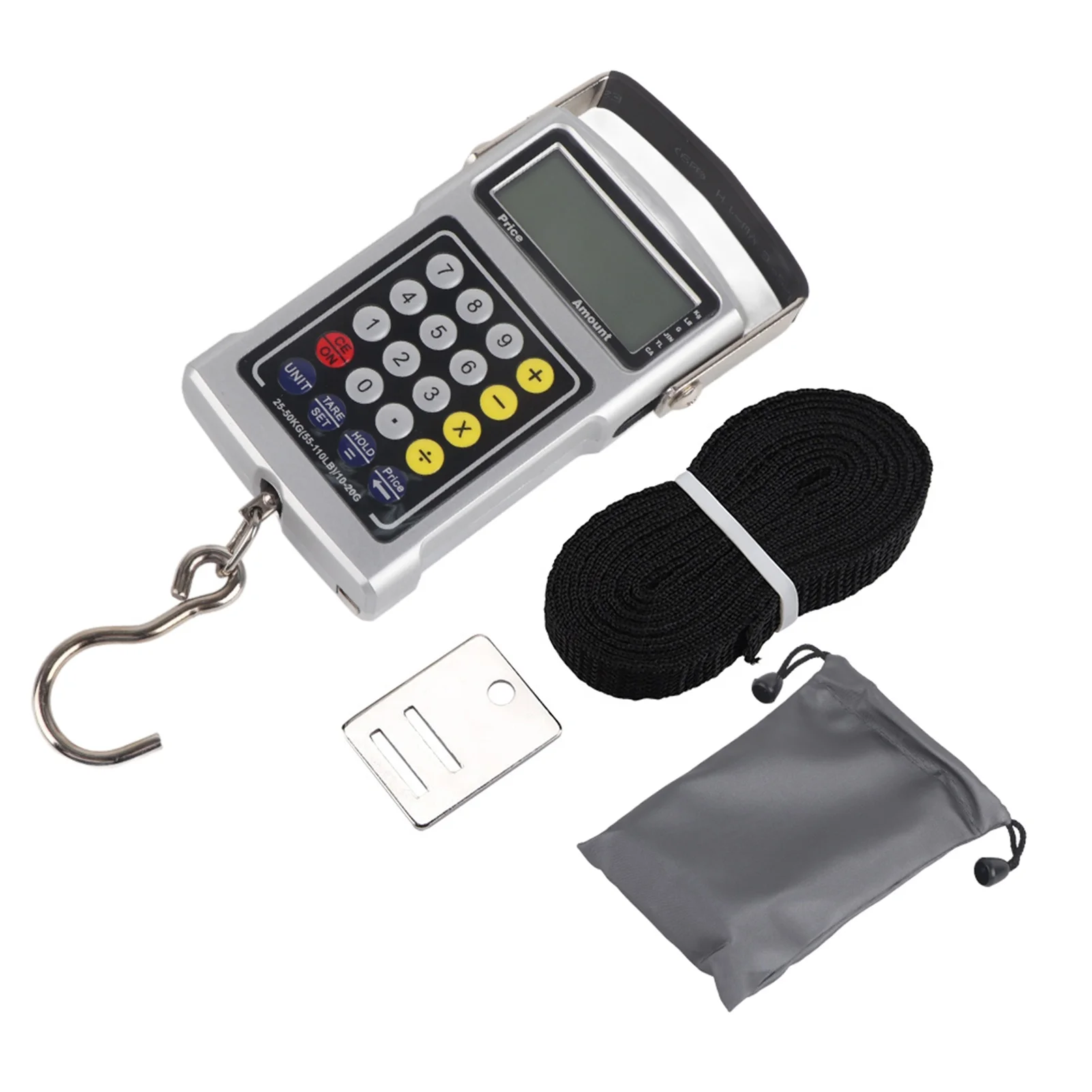 Electronic Fish Hook Scale 50Kg Luggage Weighing 7 in 1 Digital Hanging Scales