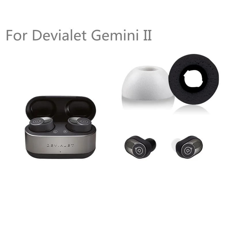 Memory Sponge Ear Tips For Devialet Gemini II Eartips Earbuds Tips Anti-Slip Noise Reducing For Devialet Gemini ii Earplugs