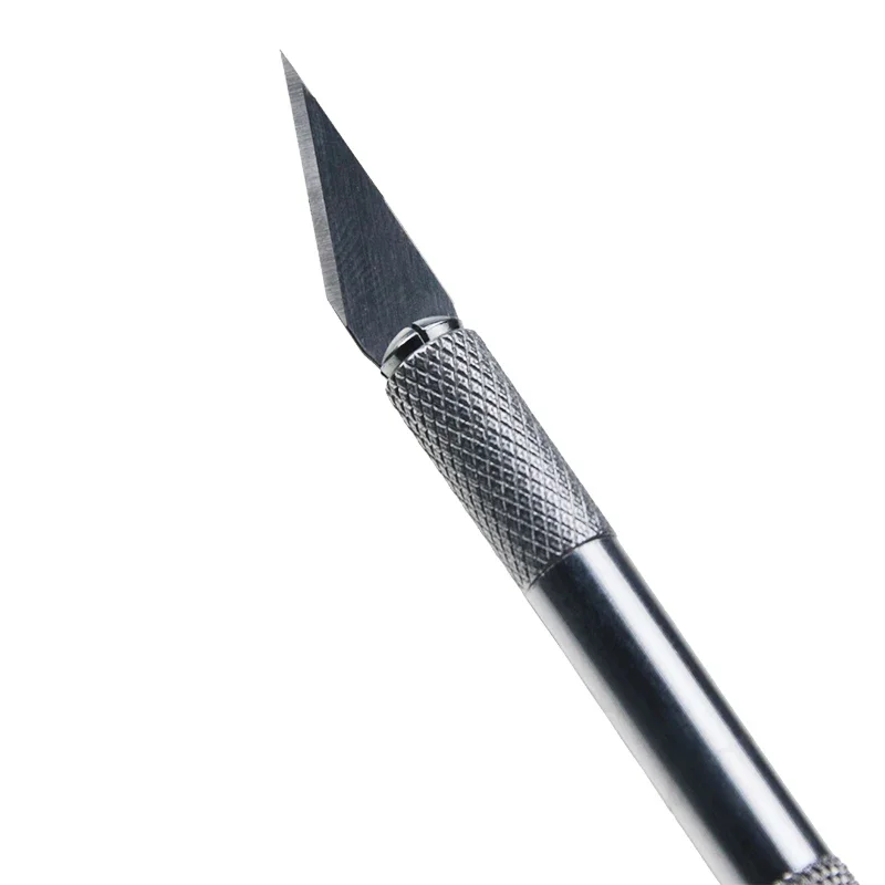 Dropshipping Metalen Handvat Scalpel 9 Blades Mes Hout Papier Cutter Craft Pen Messen Graveren Mes Diy Reparatie Handgereedschap