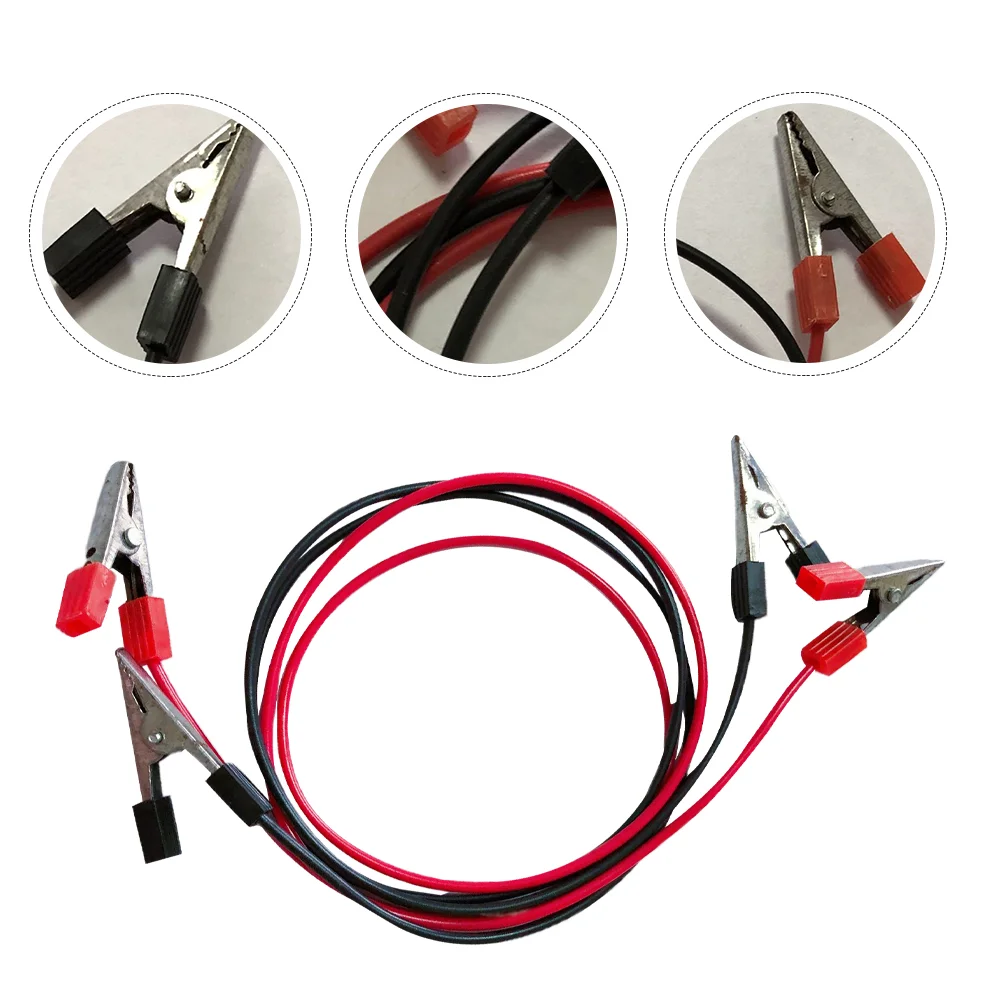 

2 Pcs Electric Wire Cable Plug Crocodile Clips Copper Test Leads Kit Dual Ended Line