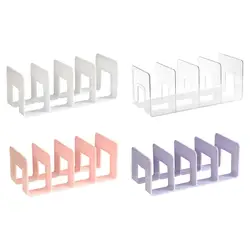 Acrylic Bookends Book Stand Durable Office Supplies Multifunction Wardrobe Divider Shelf Desk Organizer for Table Libraries