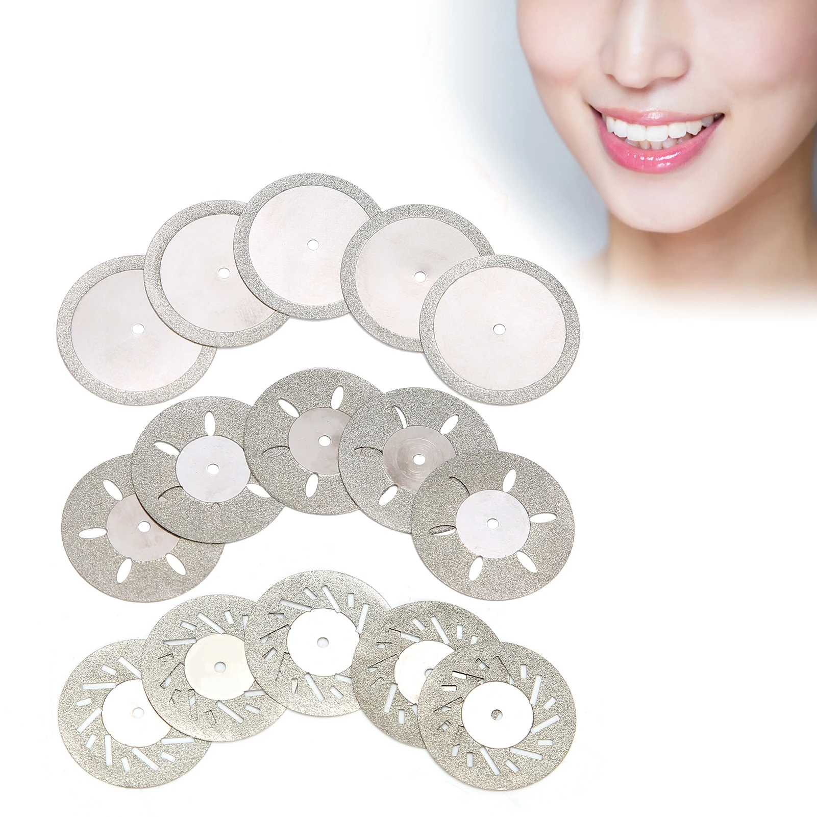 5Pcs Ultrathin Doublesided Grinding Wheel Cutting Dental Double Sided Sanding Polish Disc Kit Special Emery Sheet Opening Teeth