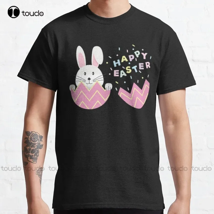 

Happy Easter Classic T-Shirt Mens White Tee Shirts Custom Aldult Teen Unisex Digital Printing Tee Shirts Xs-5Xl Custom Gift
