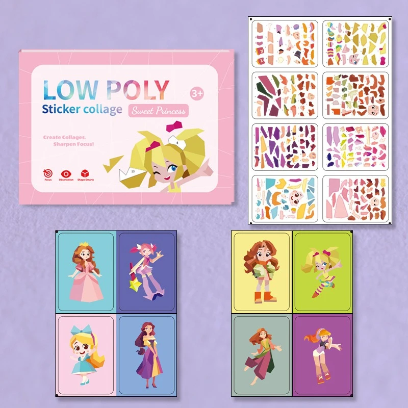 

Kids Cartoon Girl DIY Dress Up & Coloring Stickers Self-Adhesive Art Craft Toy Set Business Stickers Labels & Tags