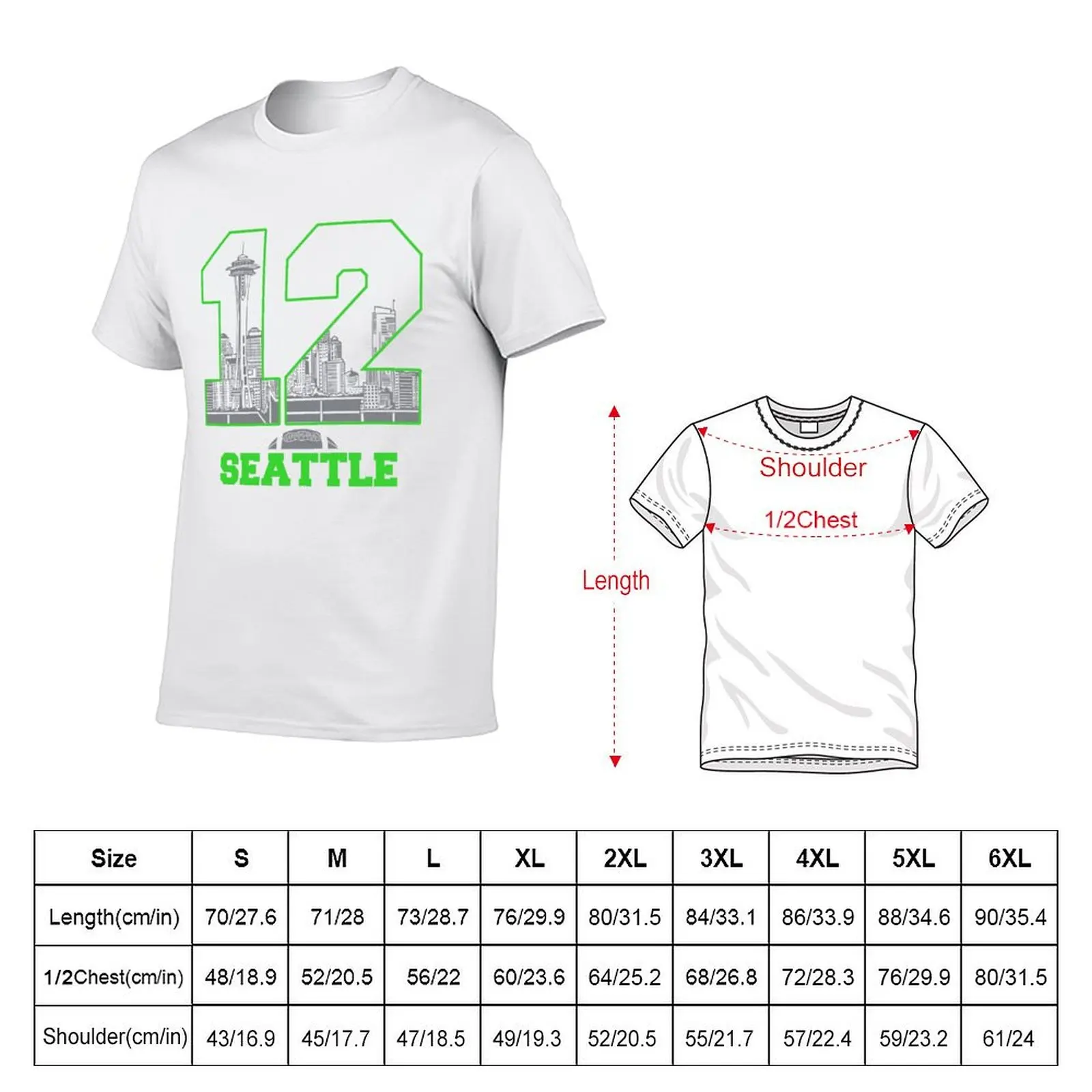 12th Man Seattle Football T-Shirt Breathable Lightweight Summer Top