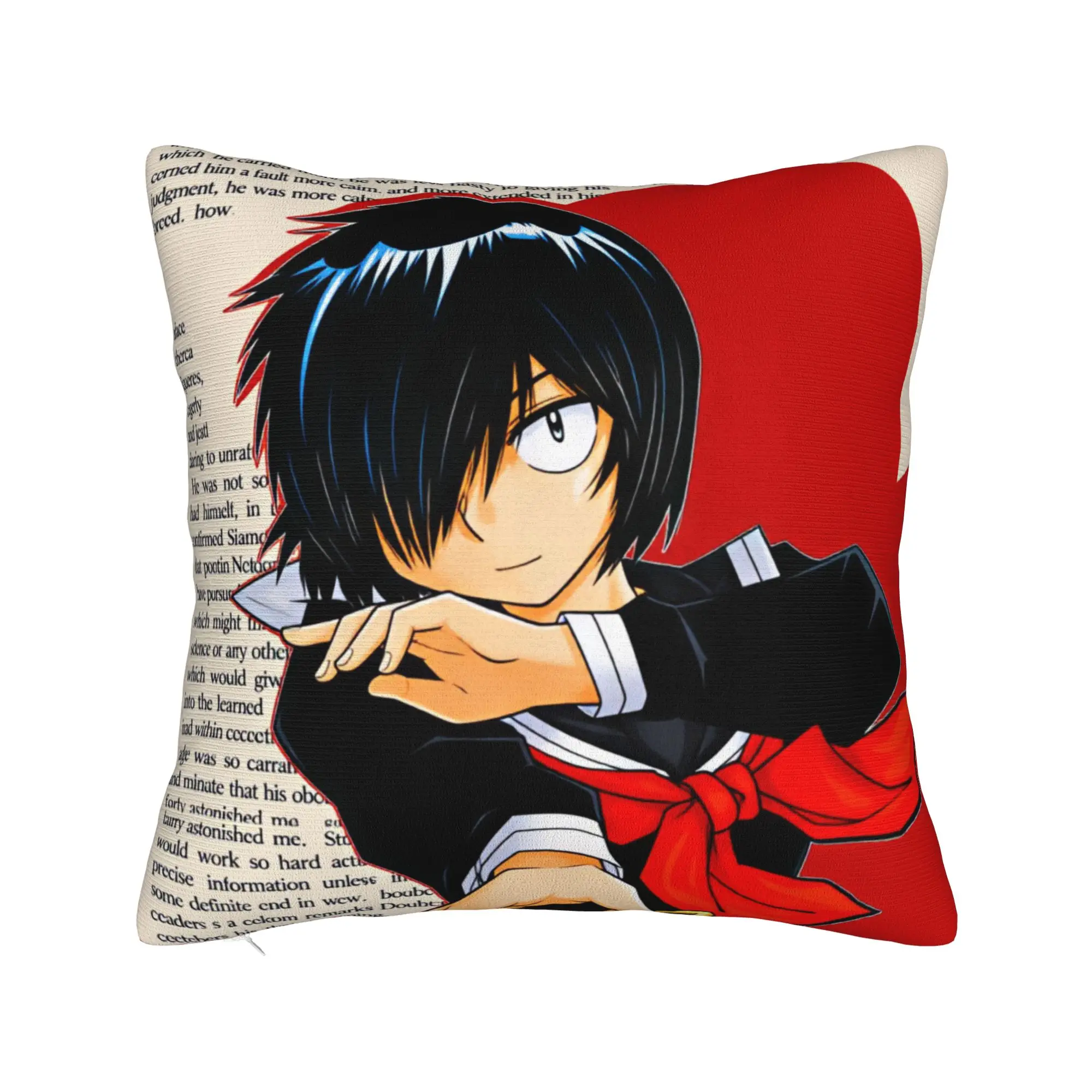 Urabe Mikoto Mysterious Girlfriend X Pillow Case  Cute Funny Pillow Cover Soft Pillowcases For Living Room Sofa