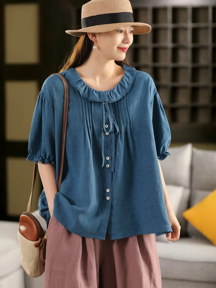 

Женская шелковая блузка Sweet Gored Tianli с плиссировкой в стиле аккордеон, на пуговицах, свободного кроя, стандартной длины, для повседневной носки