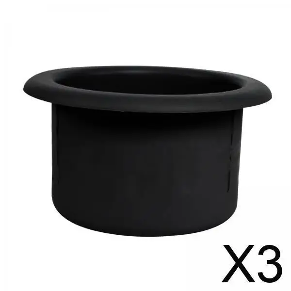 

Silicone Car Cup Holder Black Auto Drink Container Organizer for RV Marine Business Vehicle Use