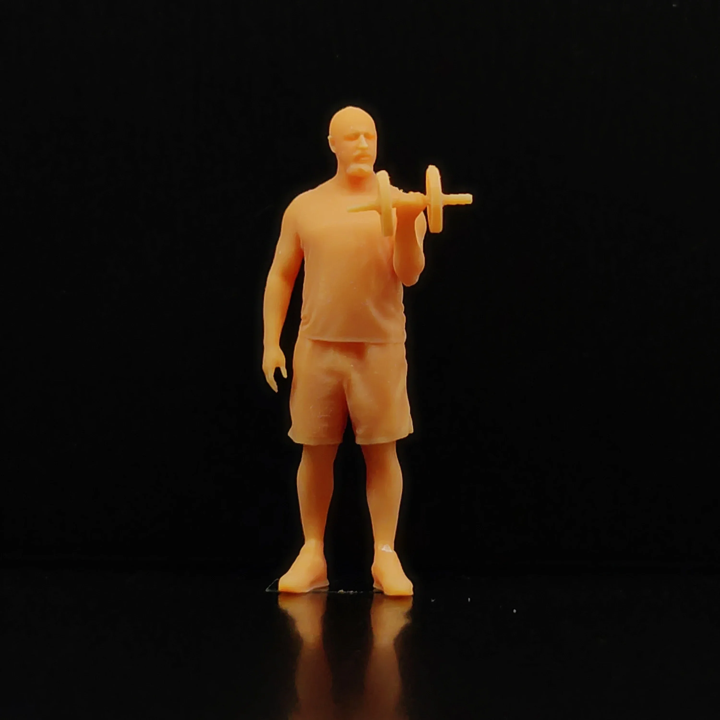 1/64 Modell Modell Harz Hantel Fitness männlich ungefärbt Miniatur Diorama hand bemalt t504