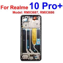 Middle Houisng Frame For Realme 10Pro+10 Pro Plus Middle Front Frame Cover Housing Bezel with Side Key Parts