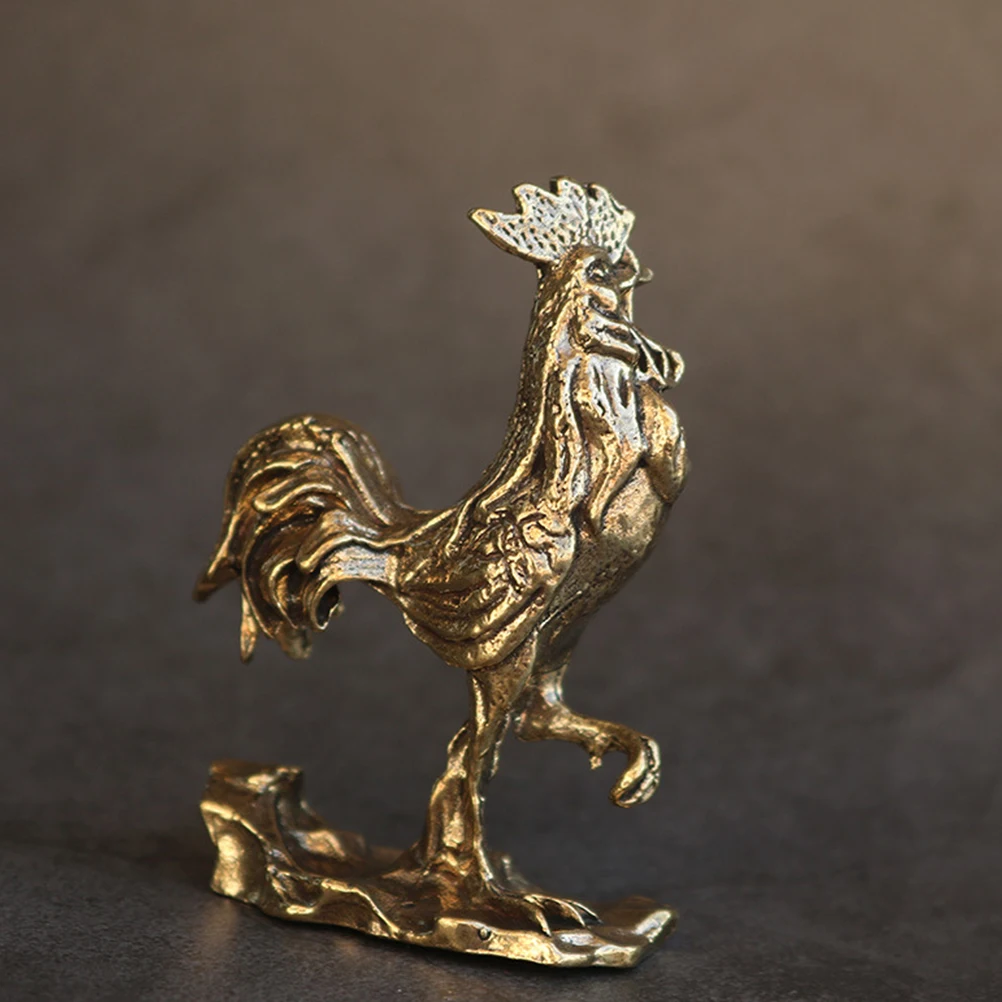 

Chicken Ornaments Creative Brass Sculpture Decor Statue Decorations Adornment Decorative Office