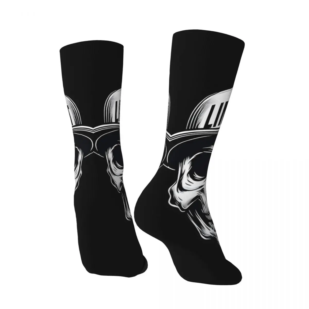 Vintage Skull Men's compression Socks Unisex Limp Bizkit Street Style Seamless Printed Novelty Crew Sock