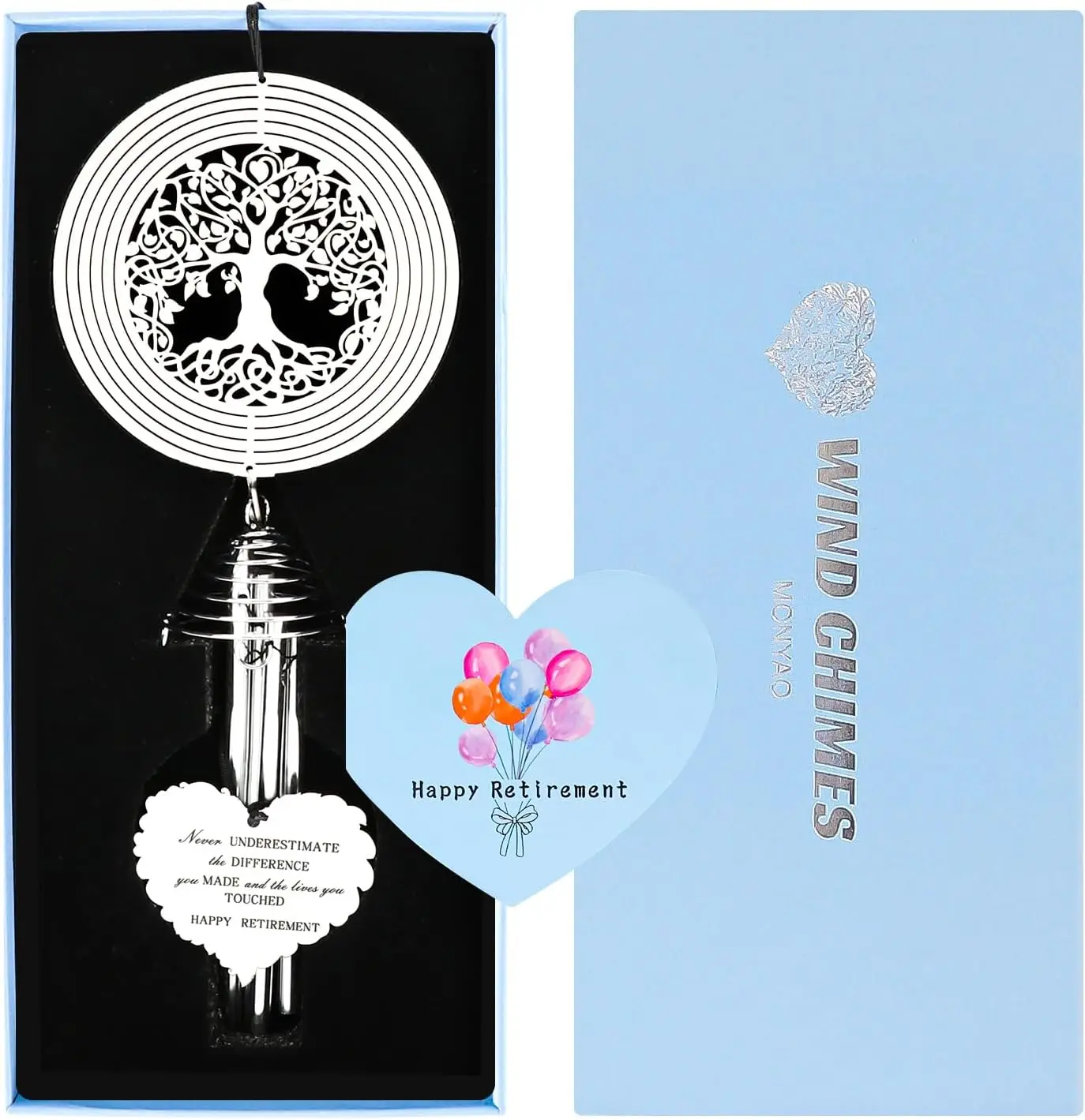 Campanas de Viento Únicas para Retiro con Spinner para Mujeres, Hombres, Maestros, Enfermeras, Doctores, Compañeros de Trabajo, Jefes, Amigos y Madres