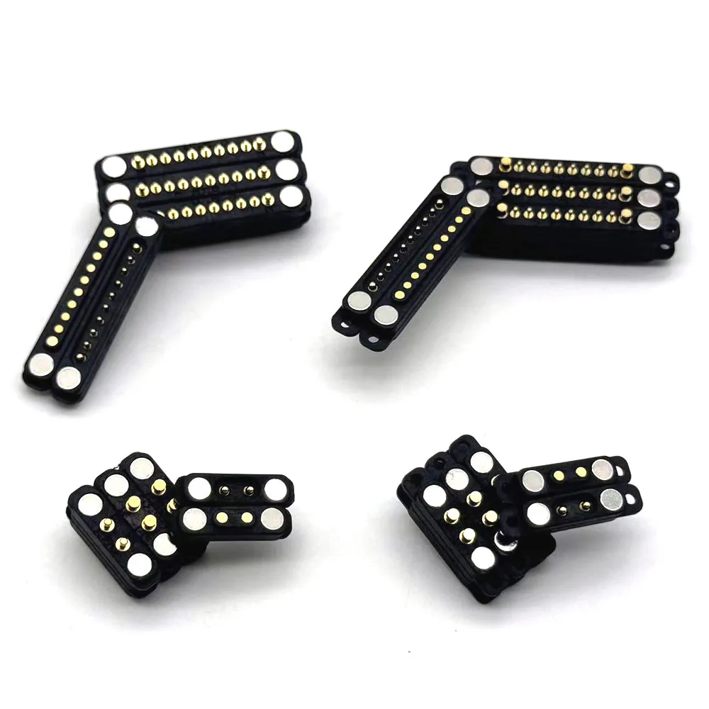 2/3/4/5/6 7 8P 5A Waterproof High Current Magnet Suction Spring Pogo Pin Male Female Probe DC Power Charging Magnetic Connector