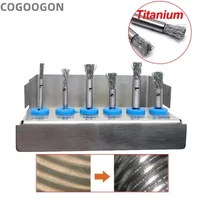 Cepillo de limpieza de superficies de implante Dental, herramienta de hilos de implantaitis Peri, cepillo de limpieza de muelas de instrumentos de titanio Dental de grado 5
