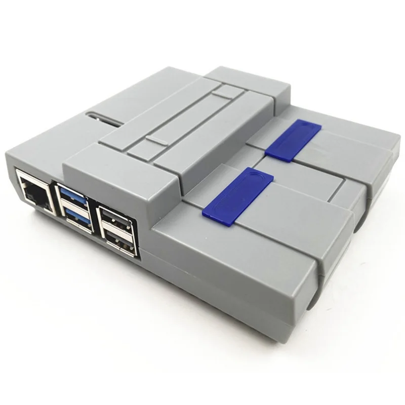 Kotak Konsol Game Casing Retro Heat Sink untuk Raspberry Pi Generasi ke-5 Kompatibel dengan Radiator Aktif