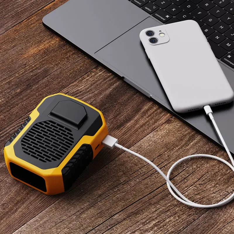 

Портативный поясной вентилятор Powerbank Перезаряжаемый USB-вентилятор Летний многофункциональный подвесной поясной вентилятор с большой батареей Открытый маленький вентилятор