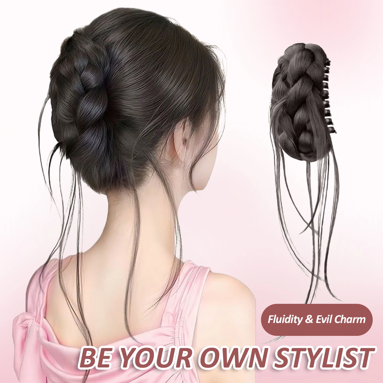 Unordentlicher gefälschter Dut – Claw Clip Messy Bun Hair Piece Bewertung und Preis
