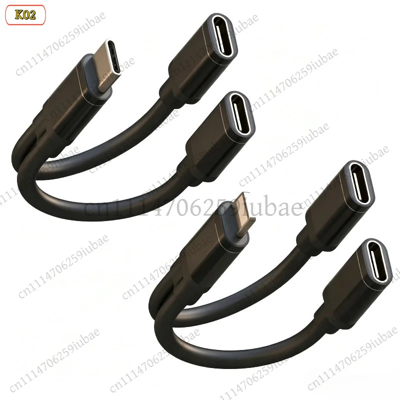 2‑in‑1 Dual Type‑C OTG Cable Charging Data Transfer Adapter Power Delivery USB Tethering for Phones