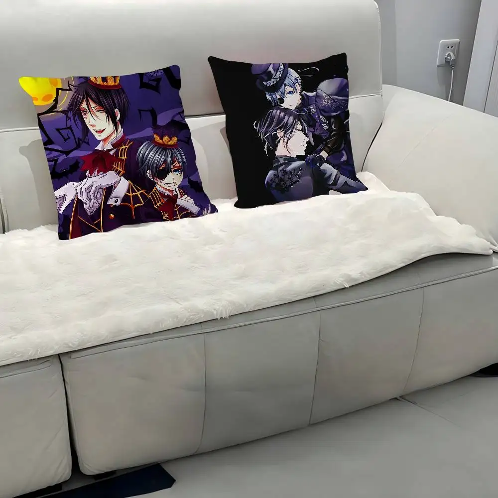 

Japanese Anime B-Black ButlerS Pillow Case Removable Washable Cushion Cover – All-Season Soft Linen