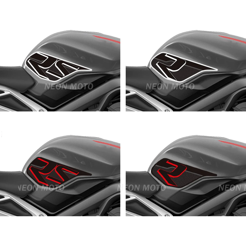 For Triumph Street Triple Daytona 675 765 R RS Motorcycle 3D Knee Fish Bone Tank Pad Protector  Stickers Gas Fuel Oil Decals Kit