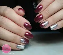 Gel Nail Polish with Glitter and Top Coat Set #4