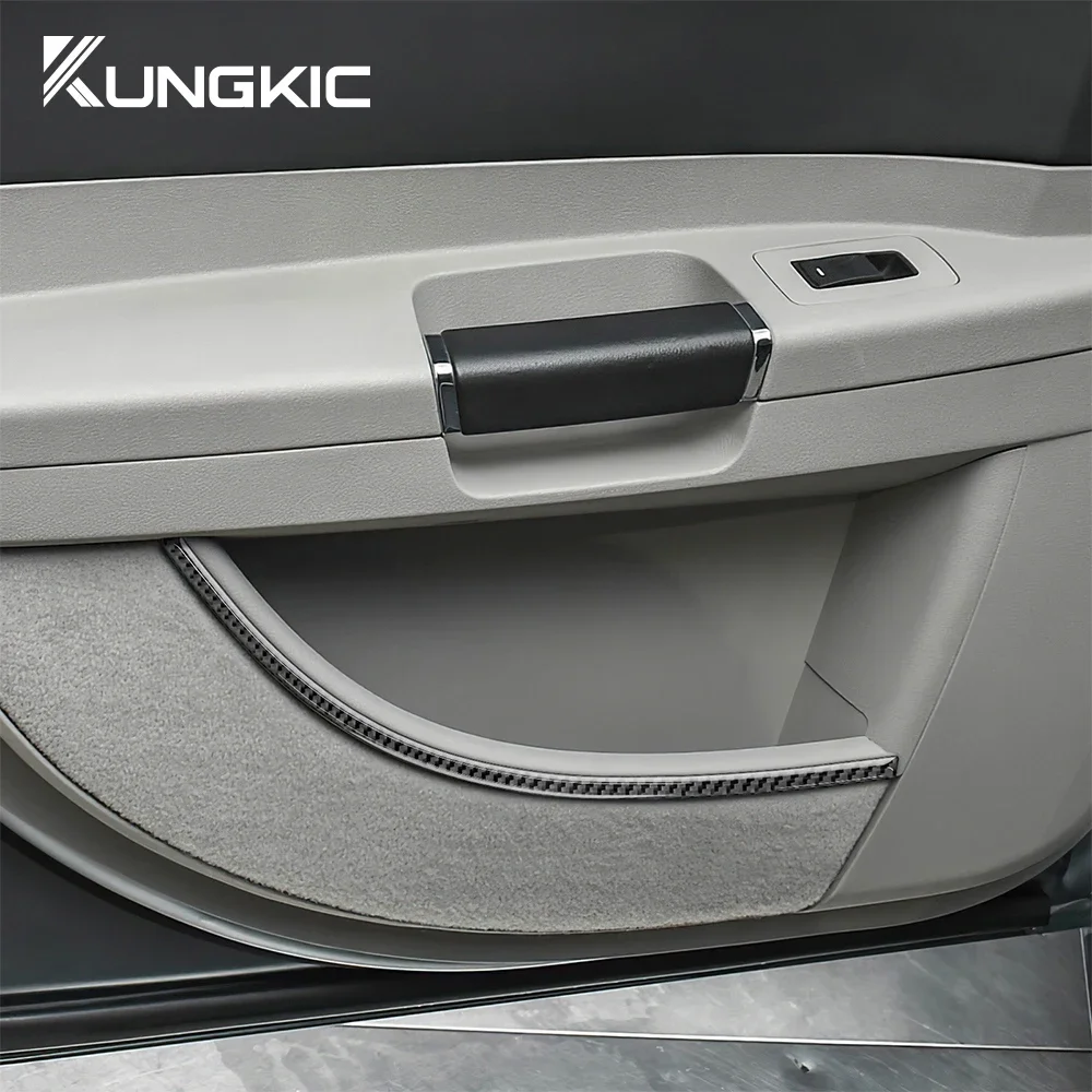 

Car Door Storage Strip Decor Real Soft Carbon Fiber Sticker for Chrysler 300 300C 2005-2007 Interior Trim Accessories Upgrade