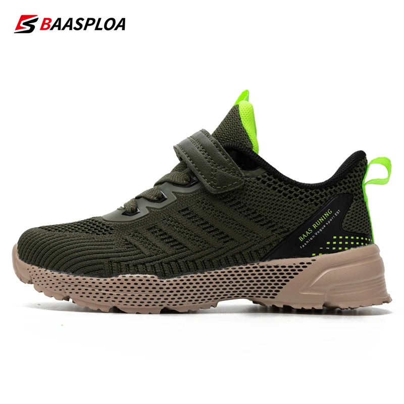 

Baasploa New Kids Running Sneakers Lightweight Sport Shoes for Kids Breathable Mesh Walking Tenis Shoes for Boys Free Shopping